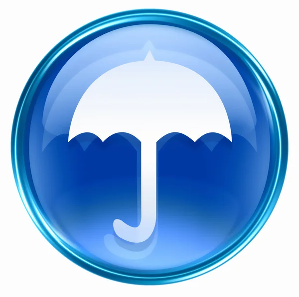 Kék esernyő-ikon. — Stock Fotó