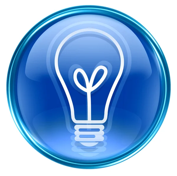 Glühbirnen-Symbol blau. — Stockfoto