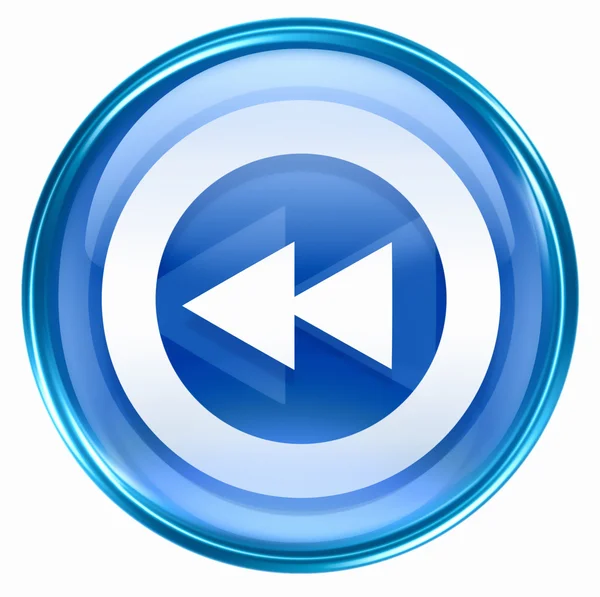 Rewind Forward icon blue, isolated on white background. — Stock Photo, Image