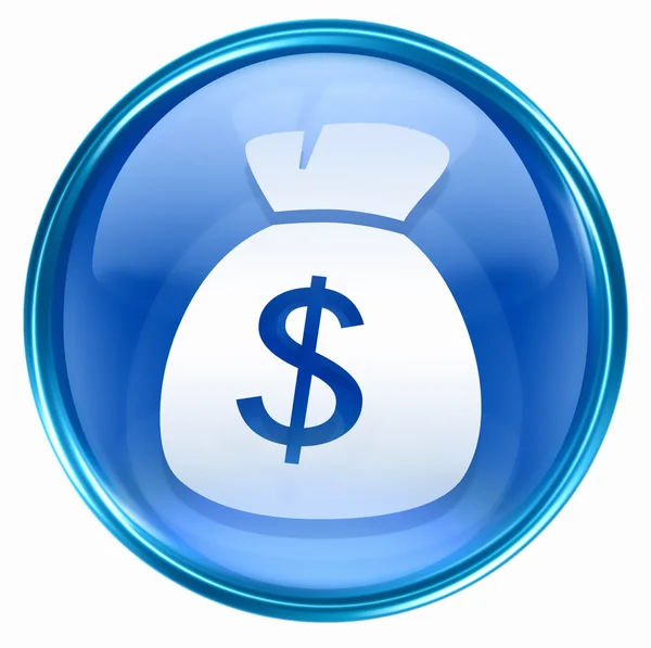 Dollar pictogram blauw. — Stockfoto