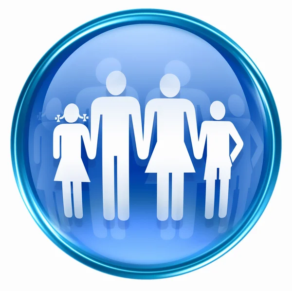 Family icon blue. — Stock Photo, Image