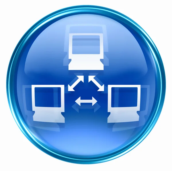 Network icon blue. — Stock Photo, Image