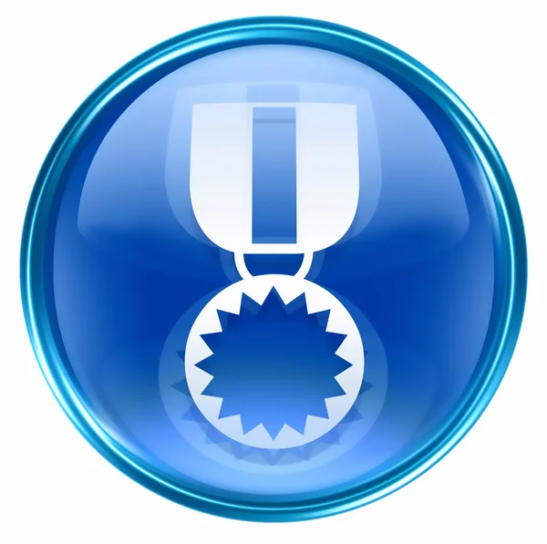 Ikona medal niebieski. — Zdjęcie stockowe