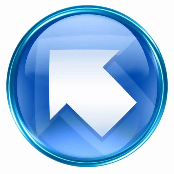 Ícone de seta azul, isolado no fundo branco — Fotografia de Stock