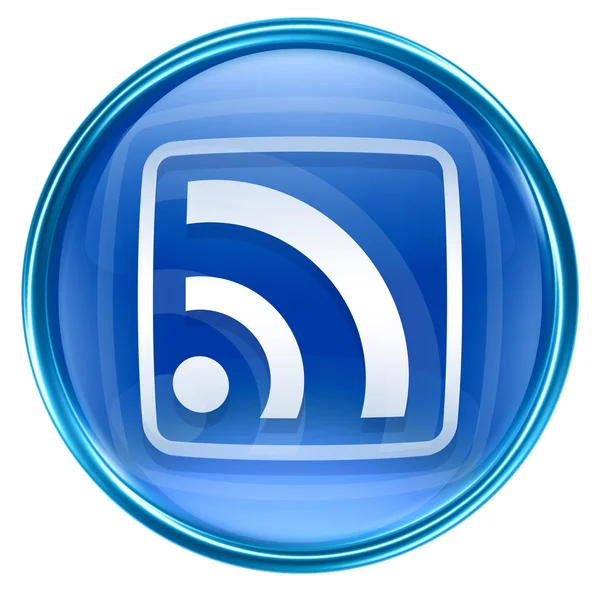 Wi-fi ikona niebieski, na białym tle — Zdjęcie stockowe