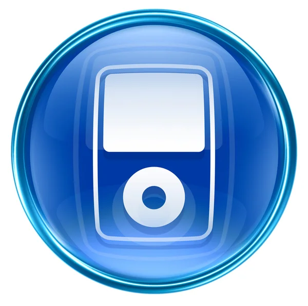 MP3 gracz niebieski, na białym tle na białym tle — Zdjęcie stockowe