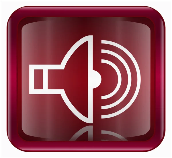 Icône parlante rouge foncé, isolé sur fond blanc — Image vectorielle