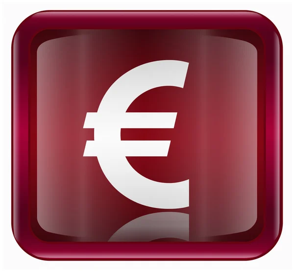 Home ikonra sötét piros, elszigetelt fehér background — Stock Vector