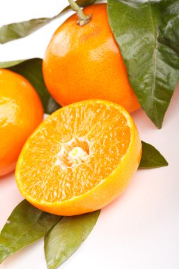 Fresh mandarin fruits clipart