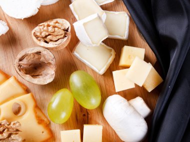 Big group of cheeses clipart