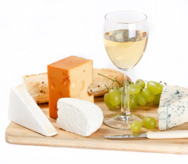 Cheese and wine clipart