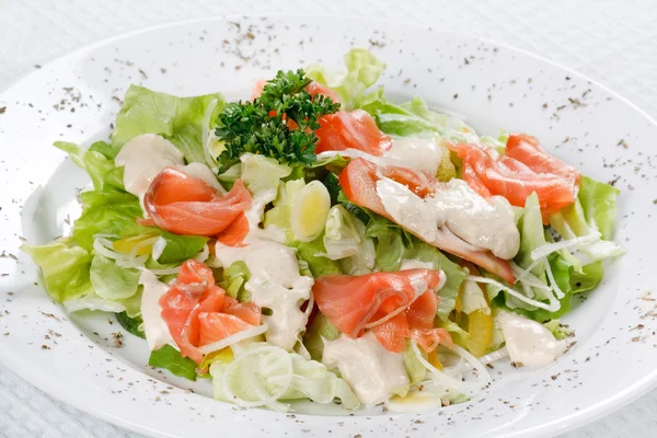 Salad wish fish — Stock Photo, Image