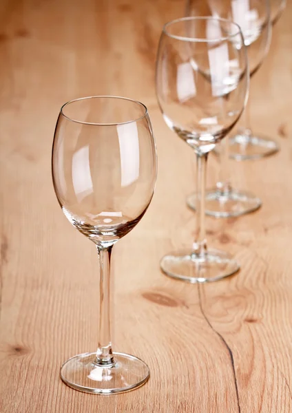 Empty wint glasses on the table — Stock Photo, Image