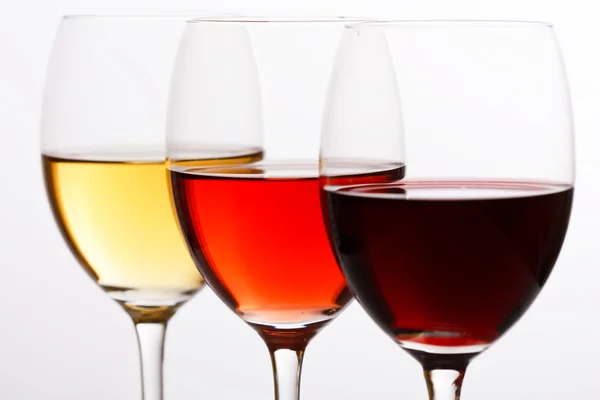 Três cores do vinho — Fotografia de Stock