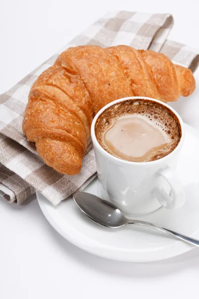 Café et croissant — Photo