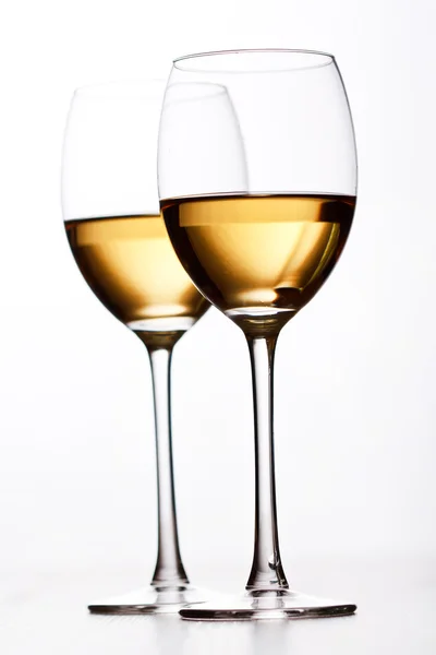 Gläser Weißwein — Stockfoto