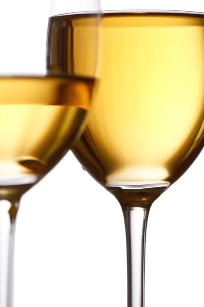 Келихи білого вина — стокове фото