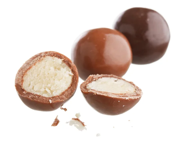 Marzipan in the chocolate — Stock Photo, Image