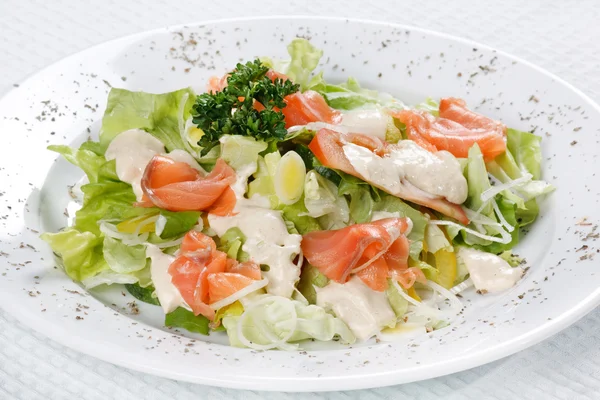 Salad wish fish — Stock Photo, Image