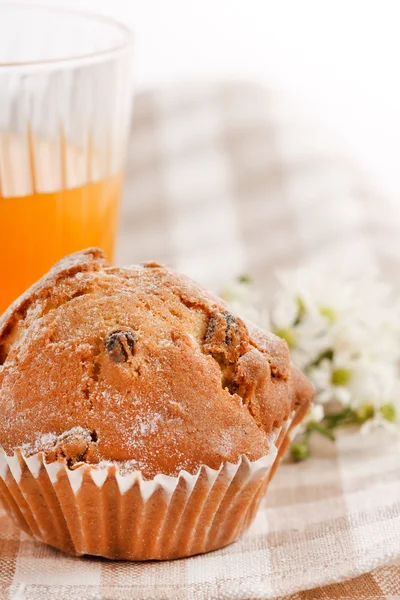 Breakfast with muffin — Stock Photo, Image