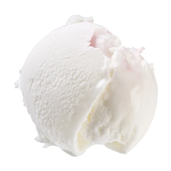 Cuillère de crème glacée vanille — Photo