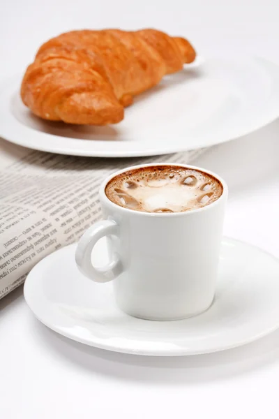 Caffè e croissant — Foto Stock