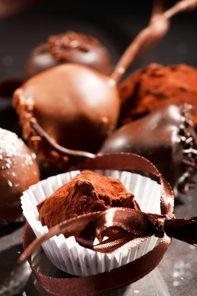 Шоколадные трюфели — стоковое фото