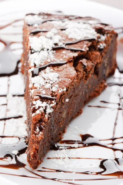 Rebanada de pastel de chocolate —  Fotos de Stock