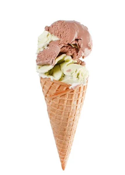 锥形的冰淇淋 — 图库照片