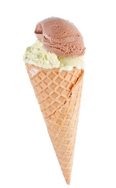 Zmrzlina v kuželu Stock Snímky