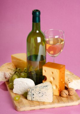 Cheese and wine clipart