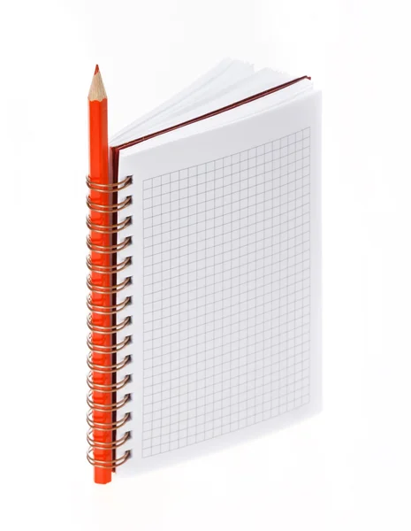 Notatniku ołówkiem — Zdjęcie stockowe