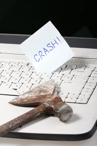 Notebook crash — Stock Photo, Image