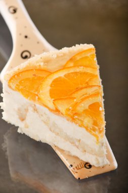 Orange cheesecake clipart