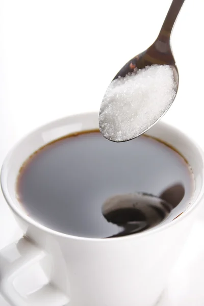 Coffee with sugar — Stock Photo, Image