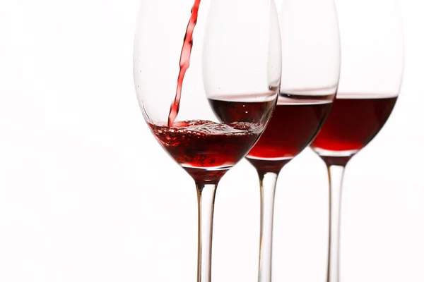 Бокалы красного вина — стоковое фото