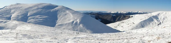 Panorama montagnes de neige Photos De Stock Libres De Droits
