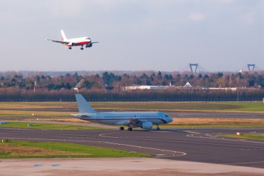 Airplane Landing clipart