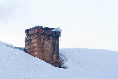 Smoking Winter Chimney clipart