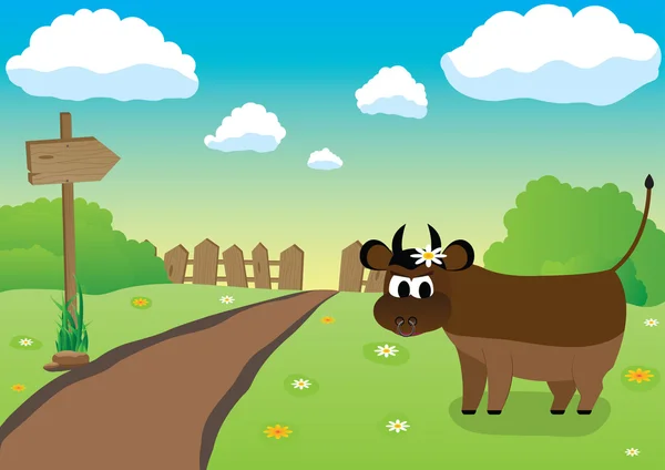 Agricultores Bull —  Vetores de Stock