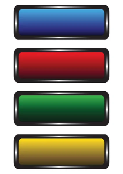 Cuatro botones varicolores — Vector de stock
