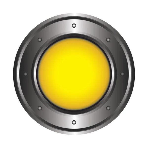 Yellow button — Stock Vector