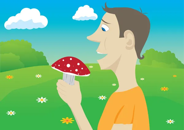 Mushroomer — Stok Vektör