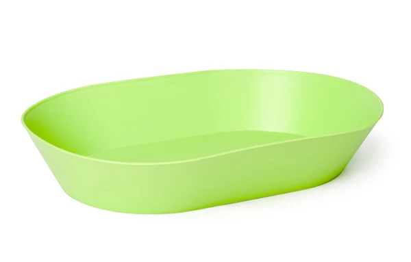 Plastic tray on a white background — Stock Photo, Image