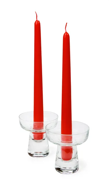 Svíčka s candlestic — Stock fotografie
