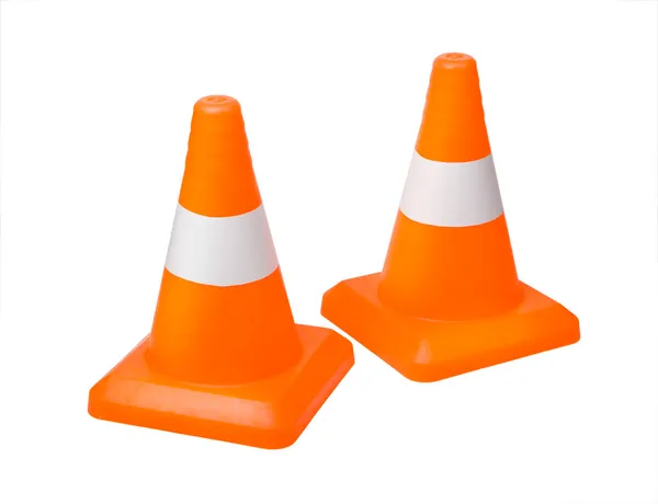 Traffic cones isolated — Stock Photo, Image
