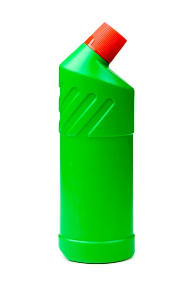 Sabão de garrafa no fundo branco — Fotografia de Stock