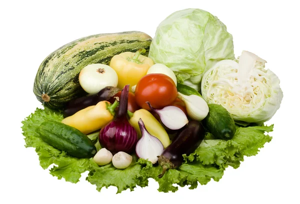 Grönsaker på vit bakrund — Stockfoto