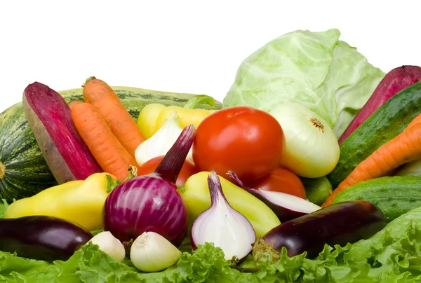 Grønnsaker på hvit backround – stockfoto