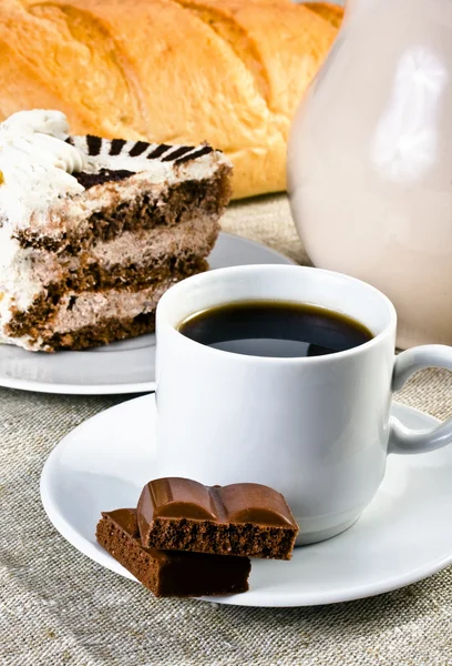 Kahve ve kek — Stok fotoğraf